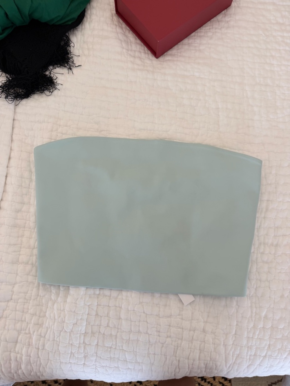 Susanna Monaco faux Leather Strapless Bandeau Top